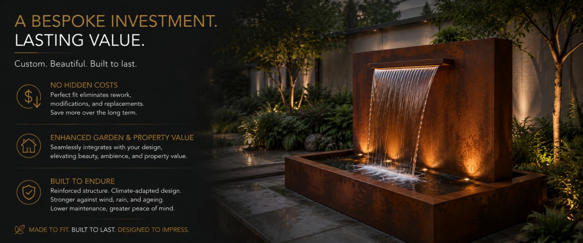 Why Is a Bespoke Corten Water Feature a High-Value Investment for Your Garden